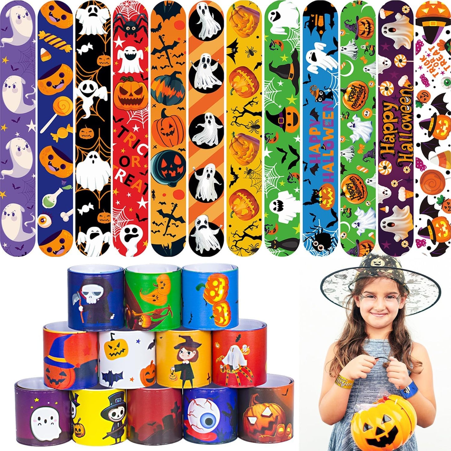 48 pcs 4th of July Slap Bracelets Toys, 4th of July Party Favors Supplies Patriotic Accessories Decorations