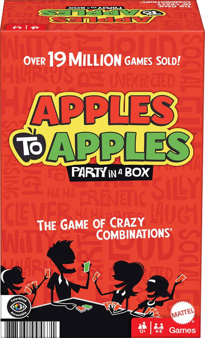 Mattel Games Apples to Apples Junior, The Game of Crazy Comparisons, Board Game with 504 Cards, Family Party Game Especially for Kids, Gift for Kid, Teen & Family Game Night Ages 9 Years & Older