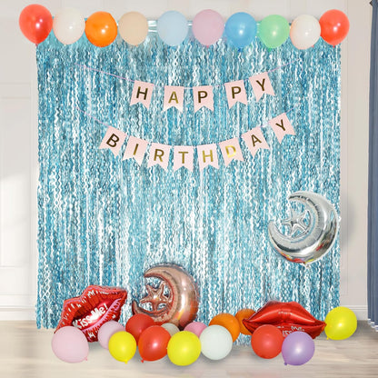 4 Pack Wavy Champagne Gold Metallic Tinsel Foil Fringe Curtains Backdrop - 3.3X6.6ft Foil Fringe Backdrop for Parties | Door Streamers for Birthday | Photo Booth Backdrops Party Decor