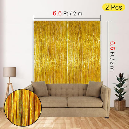 PartyWoo Silver Streamers 3pcs Tinsel Backdrop 8.2FT Metallic Tinsel Foil Fringe Streamer Curtains Party Photo Booth Backdrop for Graduation Baby Shower Bachelorette Wedding Disco Party Decorations