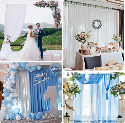 Fomcet 10FT x 10FT Backdrop Stand Heavy Duty with Base, Gold Portable Adjustable Pipe and Drape Kit, Square Metal Arch Party Frame for Wedding Birthday Parties Banquet Decorations
