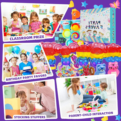 1000Pcs Bulk Party Favors for Kids, Fidget Toys Pack,Stocking Stuffers, Treasure Box Chest, Birthday Party, Classroom Carnival Prizes, Pinata Stuffers, Goodie Bag Stuffers, Stress Relief, Sensory Toys