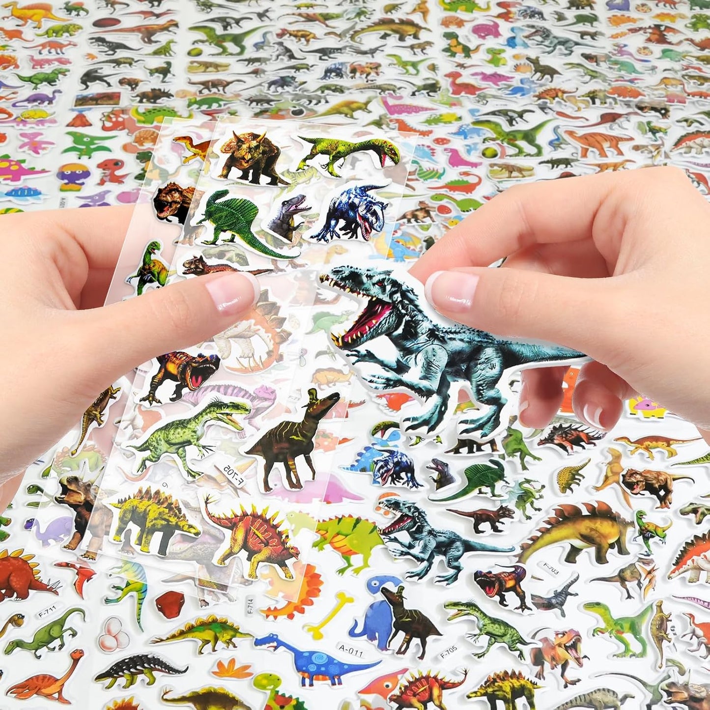 BEESTECH 24 Sheets Dinosaur Stickers 450+ for Kids Boys Girls Toddlers, Teacher Reward Stickers, Potty Chart Training, Dinosaur Party Favor Supplies, Goody Bag Stuffers，Pinata Filler