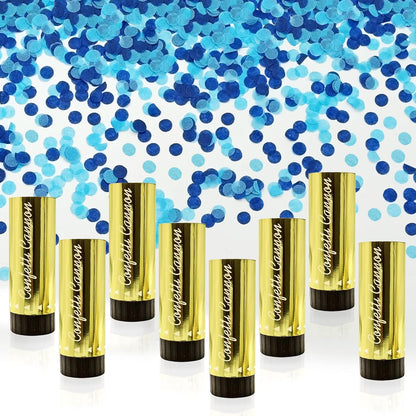 Confetti Poppers Cannons for Wedding Birthday Graduation Baby Shower Anniversary Christmas New Year's Kids Fun Party Supplies Decorations and Favors (Gold)