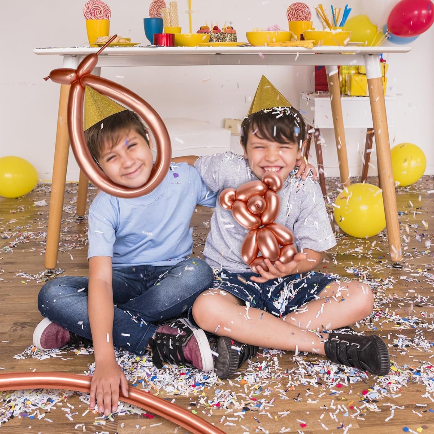 260 Balloons Clear, Thickening Long Balloons for Tying Arch, Twisting Latex Animals Magic Modeling Skinny Birthday Balloon for Kid‘s Party Wedding Decoartion Supply 100pcs