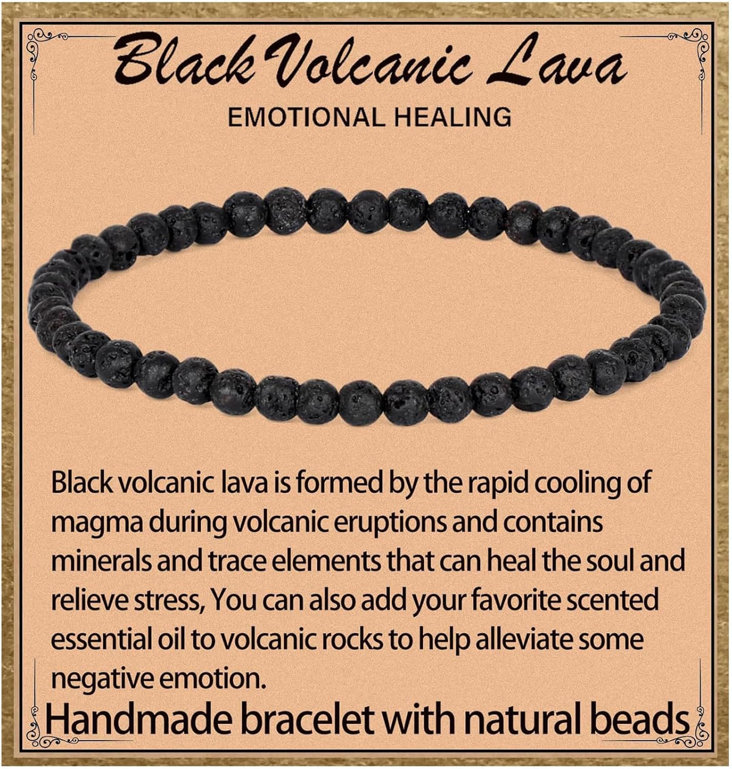 LPBeads Handmade Natural Gemstone Stretch Elastic Bracelet Healing Crystal Round Stone Beads Jewelry Gifts for Women Men