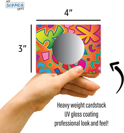 My Scratch Offs - Customizable Scratch-Off Cards Graffiti Design for Prizes, Classroom Rewards & Teacher Supplies, 50 Pack