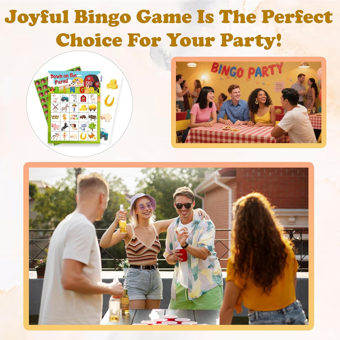 Book Bingo Game, Reading Party Bingo Cards Set, Read Themed Party Games Supplies for Book Lovers, Adults Family Friends Holiday Activities Favors Decorations for 24 Player, 01