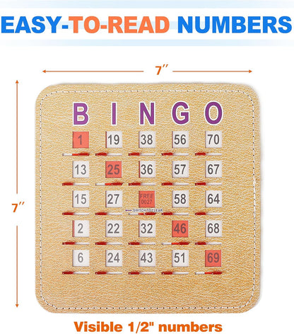 GSE Games & Sports Expert Finger-Tip Bingo Master Board with Sliding Windows, Bingo Cardboard Calling Card