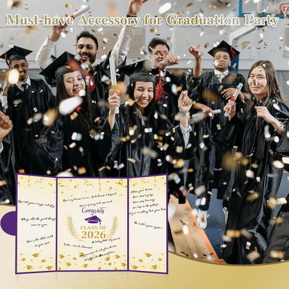 Graduation Decorations 2026 - Graduation Guest Book for Class of 2026, Signature Board Sign for High School & College Graduation Party Decor