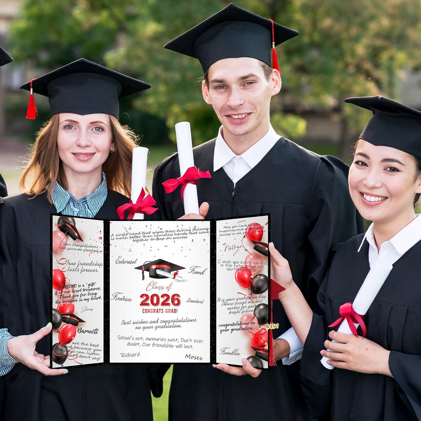 kockuu 2026 Graduation Guest Book Signature Board, Pink Class of 2026 Graduation Sign in Book to Sign Decor for Grad Party High School College Grad Gifts