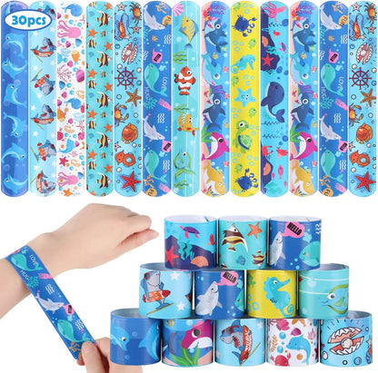 Viicoor Slap Bracelets for Kids 30PCS Animals Slap Bands Party Gadget Fillers Favors