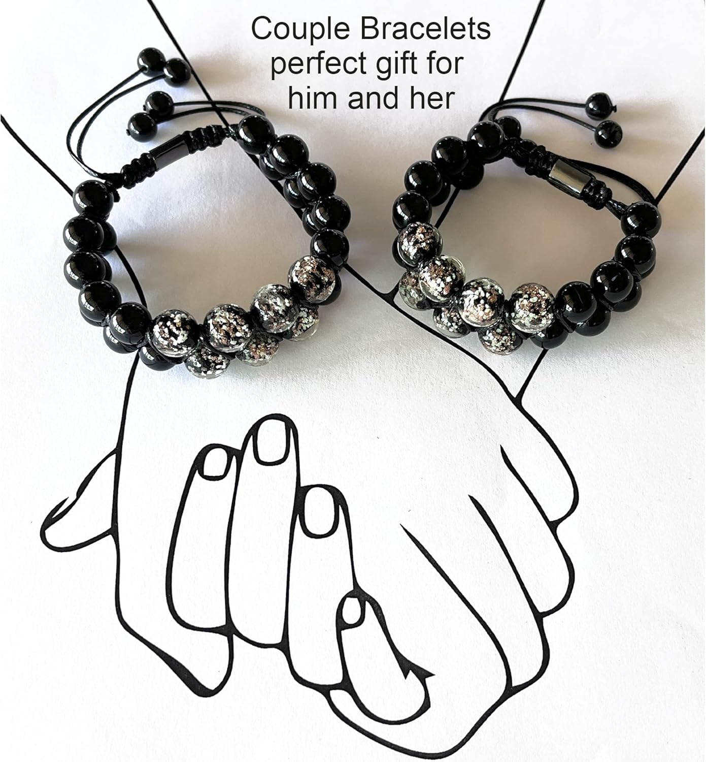 ARTSY Crafts Glow in The Dark Firefly Beads Bracelets, 7 Chakras Crystal Mermaid Glass Beaded Bracelets for Anti Anxeity Healing Energy Money Wealth Abundance Stackable Bangle Wristband
