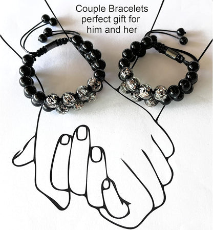 ARTSY Crafts Glow in The Dark Firefly Beads Bracelets, 7 Chakras Crystal Mermaid Glass Beaded Bracelets for Anti Anxeity Healing Energy Money Wealth Abundance Stackable Bangle Wristband