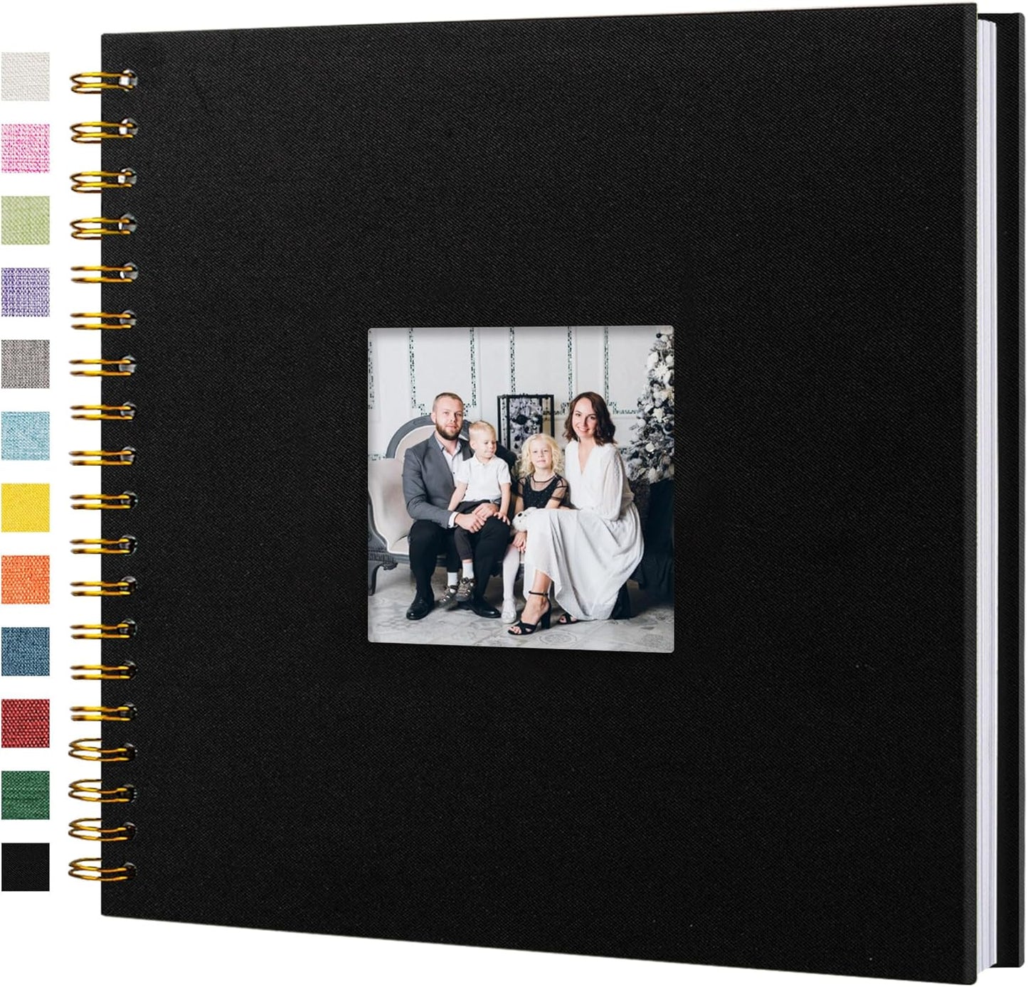 8 x 8 Inch Scrapbook Photo Album Linen Cover 20 Sheets/ 40 Pages, Hardcover Kraft White Pages Memory Book, for Travel Wedding Guest Book Christmas Baby Shower Fits 4x6 & Instant Photos, Beige