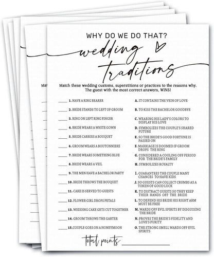 Bridal Shower Bingo, What Will The Bride to Be Receive, 25Pcs Bridal Bingo Game Cards, Engagement Party Games for Guests, Minimalist White Wedding Party Supplies - A18