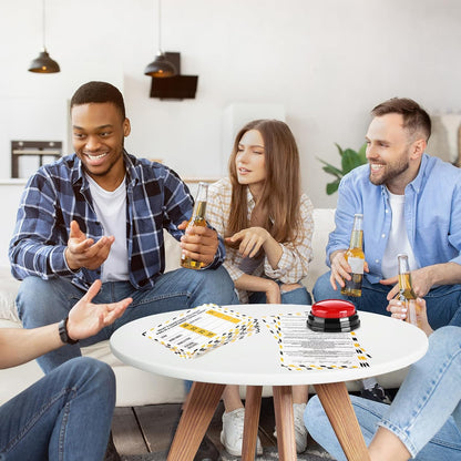 20 Pcs Retirement Friendly Feud Game Set Retirement Party Game Trivia Quiz with 18 Card 2 Buzzer for Adults Family Games Activities Party Supplies, Battery Not Included