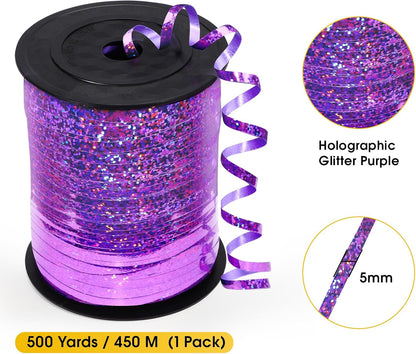Rose Gold Curling Ribbon - 500 Yard Shiny Metallic Curling Ribbon for Gift Wrapping, Balloons, Birthdays & Parties