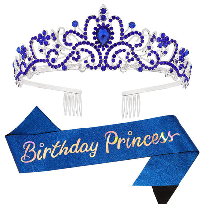 Princess Birthday Tiara - Happy Crown for Girls & Women, Decorative Accessory
