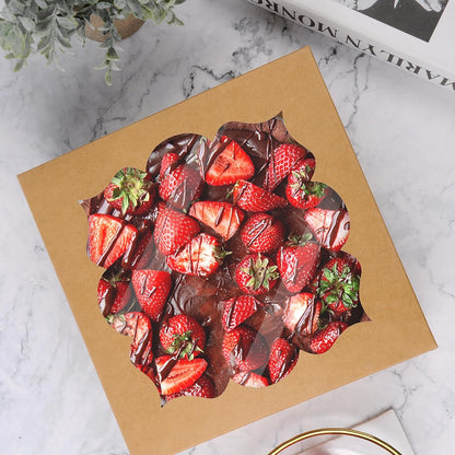 20 Pack Pie Boxes 9x9x3Inch Cake Boxes Bakery Boxes with Window for Pie, Cookies, Donuts, Chocolate Covered Strawberries(White)