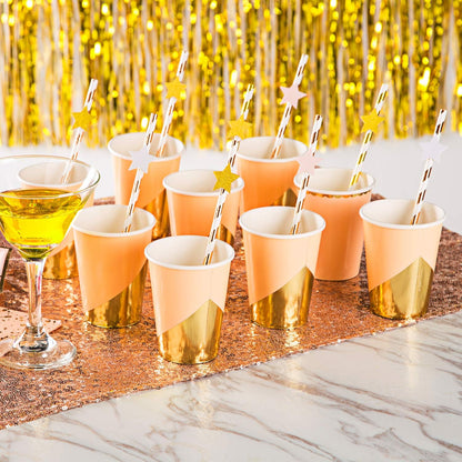 MOWO Glitter Five Stars Confetti Wedding Party Decor and Table Decor, 1.2’’ in Diameter (Glitter Gold,200pc)