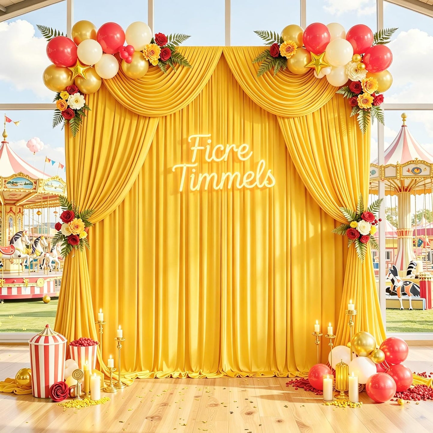 10 ft x 10 ft Wrinkle Free White Backdrop Curtains for Wedding Parties, Polyester Photography Backdrop Drapes for Birthday Parties Stage Backdrop Stand, 2 Panels 5x10FT Background Curtains