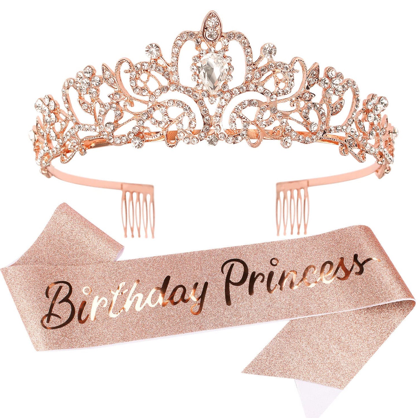 Princess Birthday Tiara - Happy Crown for Girls & Women, Decorative Accessory