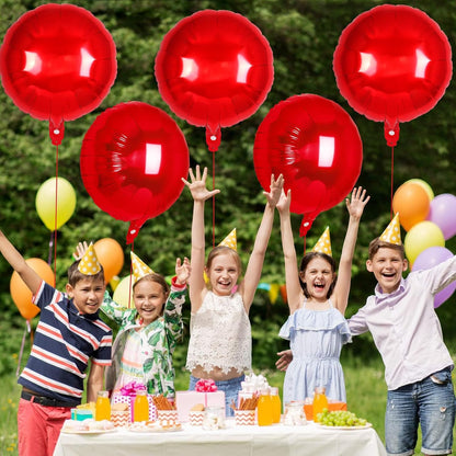 20 Pcs Black Round Shaped Balloons,18 Inch Round Foil Balloon,Giant Round Mylar Balloon Helium Balloons for Birthday Party Baby Shower Wedding Decorations (Black)