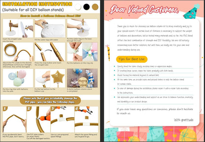 AerWo Balloon Arch Kit 9.35FT & 6FT, Free Bending Half Balloon Arch Stand with Base, Floor Gold Balloon Arch Frame Backdrop for Wedding Birthday Party Baby Shower Yard Lawn Home Christmas Decorations