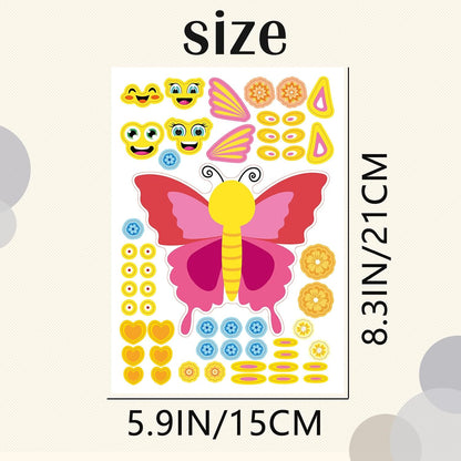 24 Sheets Cupcake Make a Face Sticker Sheets for Kids Todders Activities, Make Your Own Stickers for Kids Birthday Party Favor Supplies Craft