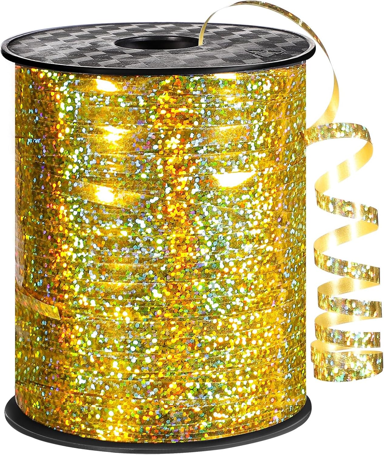 woric 600 Yards Gold Curling Ribbon 1/5 Inch Balloon String Ribbon Metallic Gold Ribbons for Mothers Day Balloon Gift Wrapping Art Crafts Wedding Party Decorations