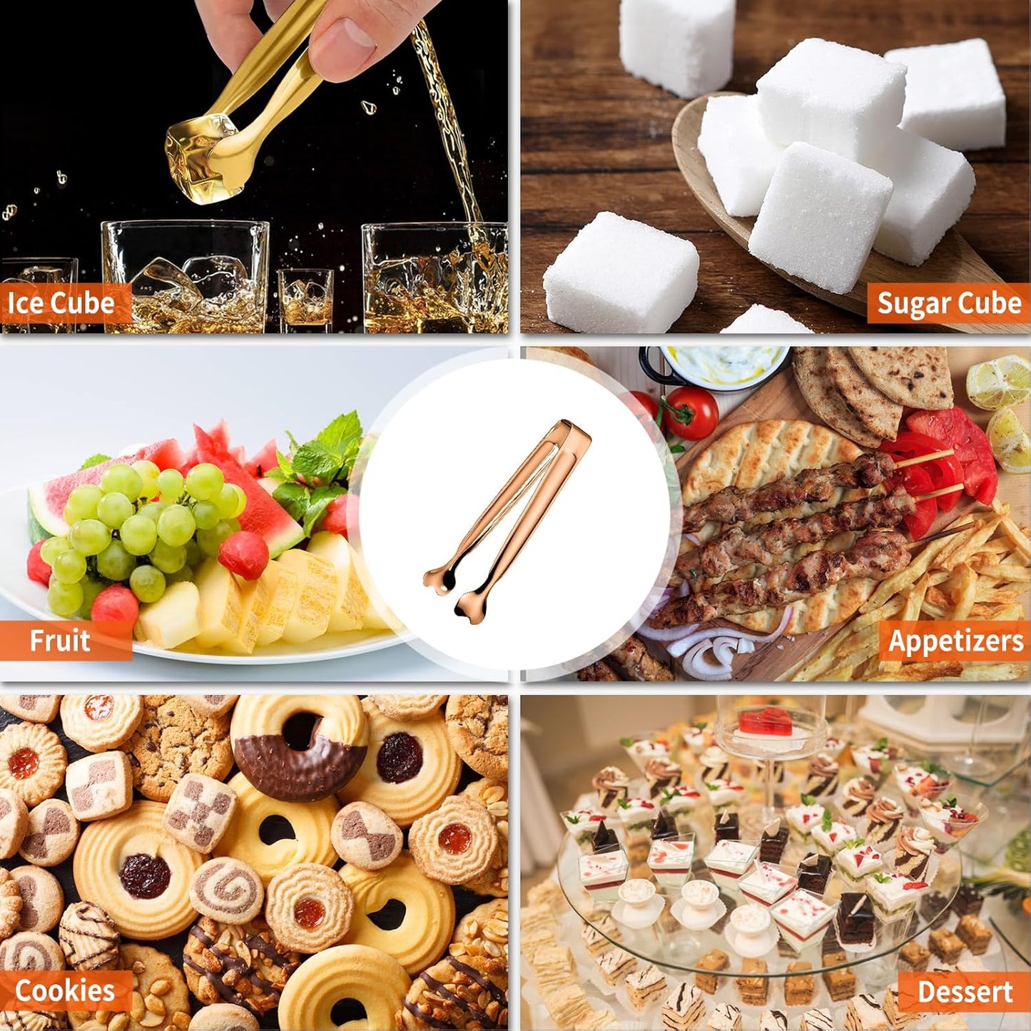 Mini Serving Tongs, Anytrp 18-Packs Stainless Steel Sugar Tongs, 4.3inch Ice Tongs Kitchen Appetizers Tongs for Coffee Bar, Tea Party, Desserts Party, Sugar and Ice Bucket