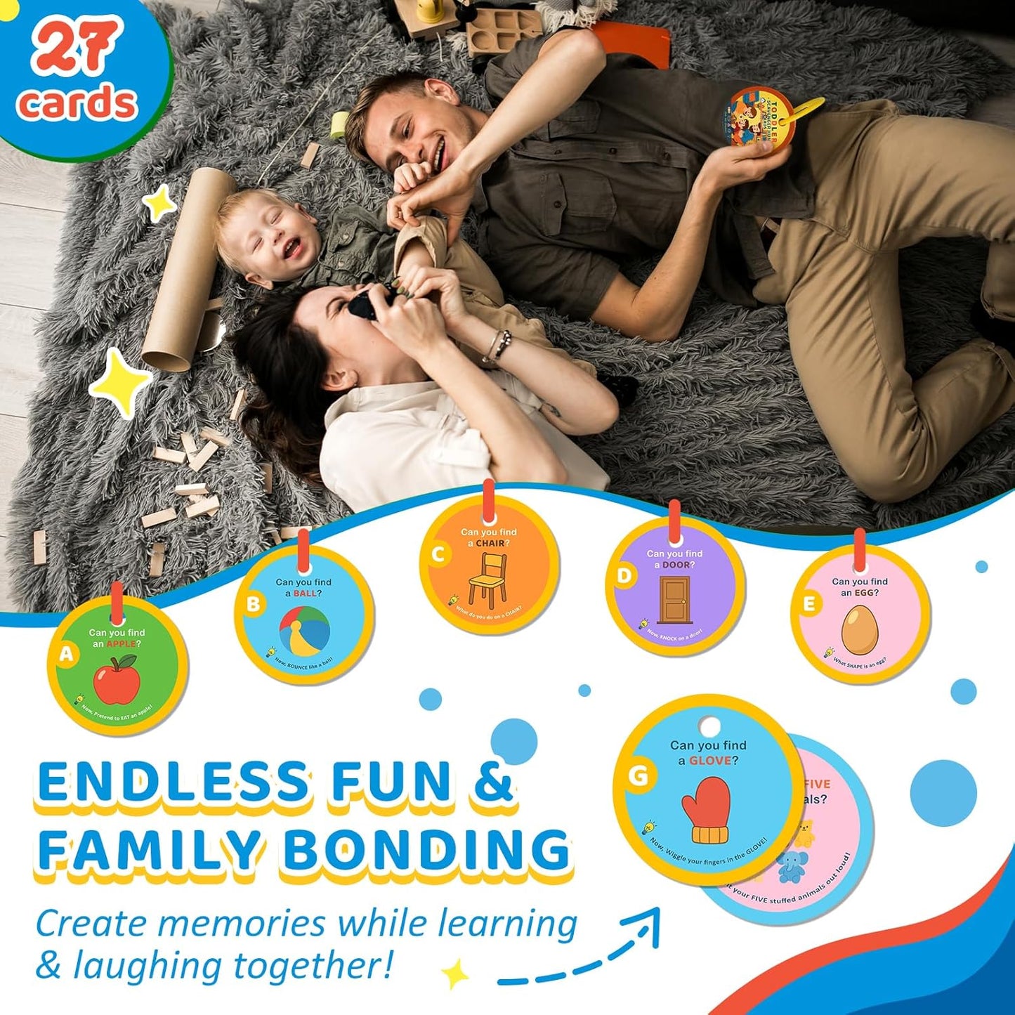 Home Scavenger Hunt Cards: 50 Toddler Indoor Find & Learn Activities | Fun Educational Games for 3-5 Year Olds | Preschool Boys & Girls Early Development (Indoor)
