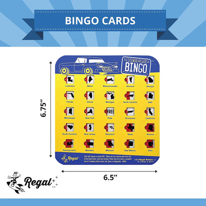 Regal Games Finger-Tip Shutter Bingo Cards with Sliding Windows - Auto Bingo Game Set - Assorted Travel Game for Adults & Kids - Reusable, No Chips & Daubers Needed - 4 Packs - Green