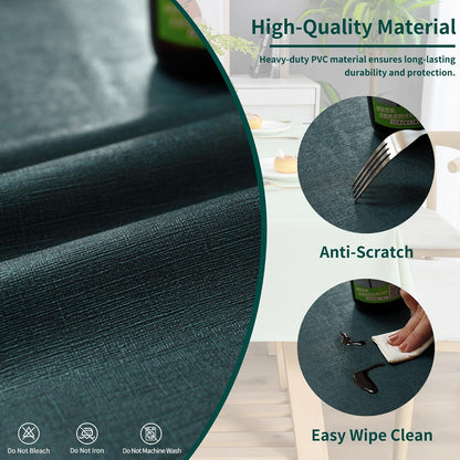Rectangle Table Cloth,100% Waterproof Tablecloth Oil Proof Spill Proof Vinyl Table Cloth, Wipe Clean Plastic Table Cover for Dining, Camping, Indoor and Outdoor 52" x 70",Leaves