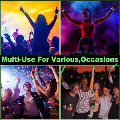 Kigeli 60 pcs Glow Sticks with Connectors Party Favors, 9" Glow Wristbands in The Dark Party Supplies for Carnival, Easter, Halloween, and Music Festival Supplies