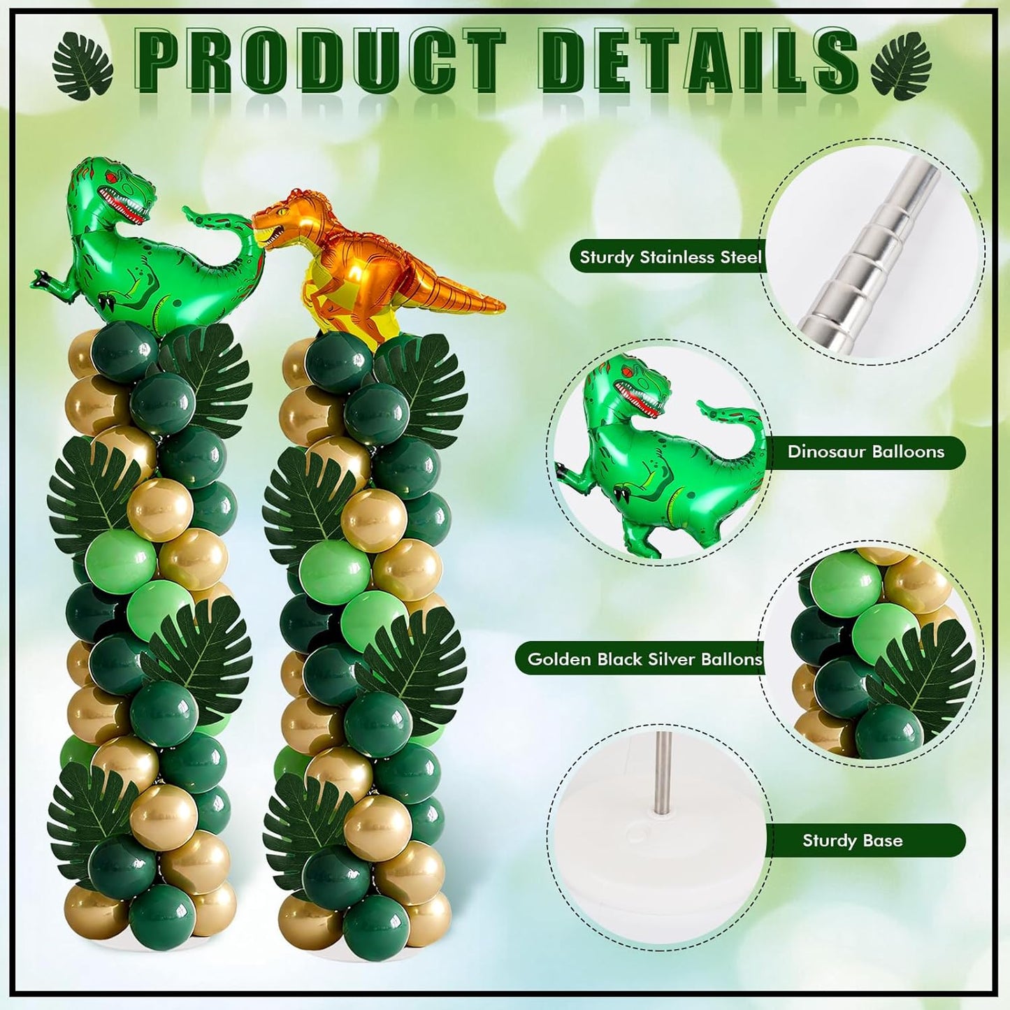 2 Sets Graduation Balloon Column Stand Kits with Balloons 2026 Grad Themed Decoration Navy Blue Balloon Tower Stand Kit for Grad High School & College Celebration Party Decor
