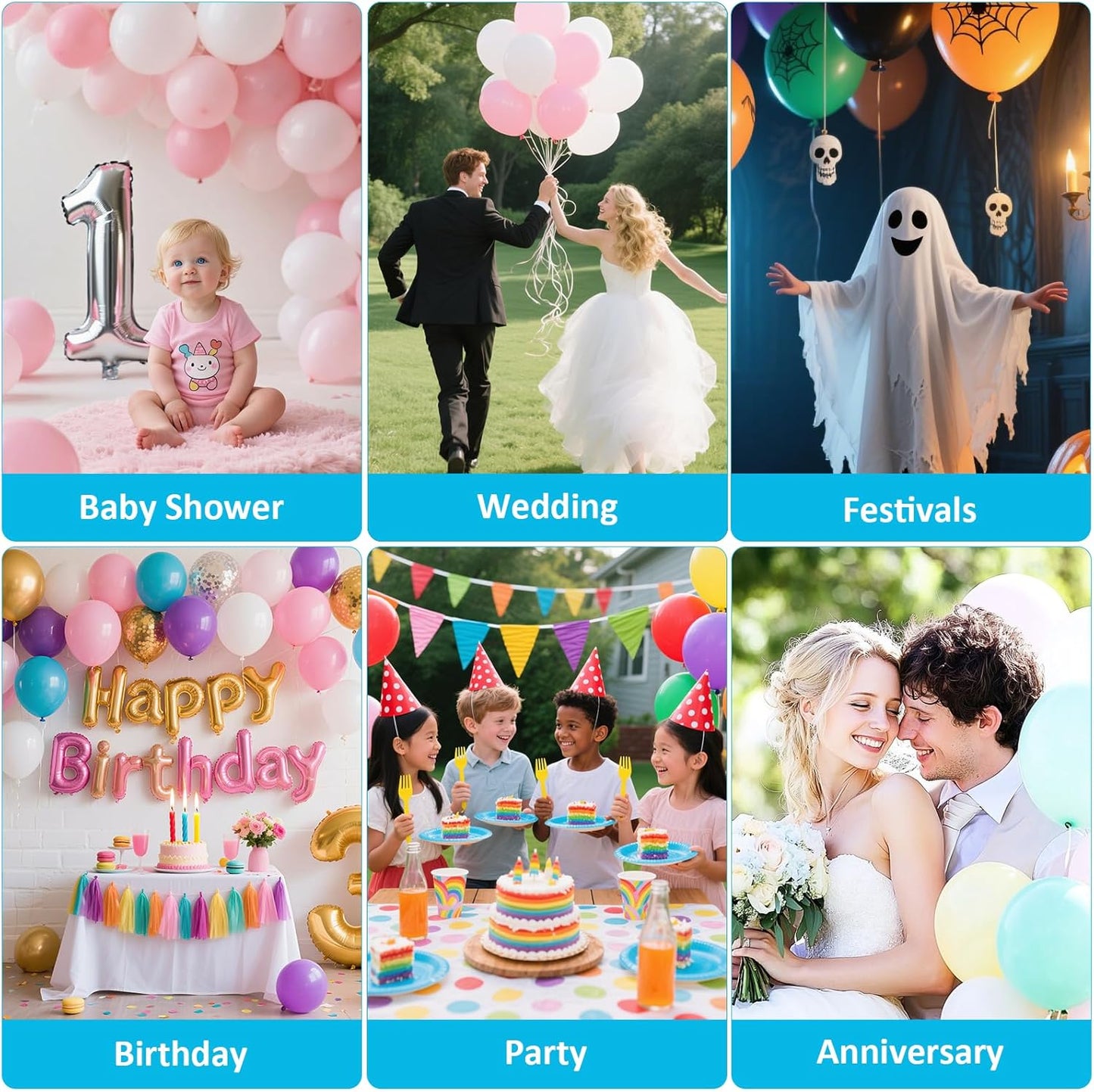 Balloon Pump Electric Balloon Pump Air Balloon Pump Balloon Blower Machine Portable Long Animal Blower Machine Blue/Orange/Pink/Purple Electric Balloon Pump Inflator for Party/Wedding/Birthday Decor