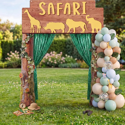Peryiter 3 Pcs Camping Themed Party Decorations Banner Welcome Porch Sign with 1 Double Sided Tape for Summer Camp Birthday Hawaii Baby Shower Themed Party Activity Decor door (Forest Style)