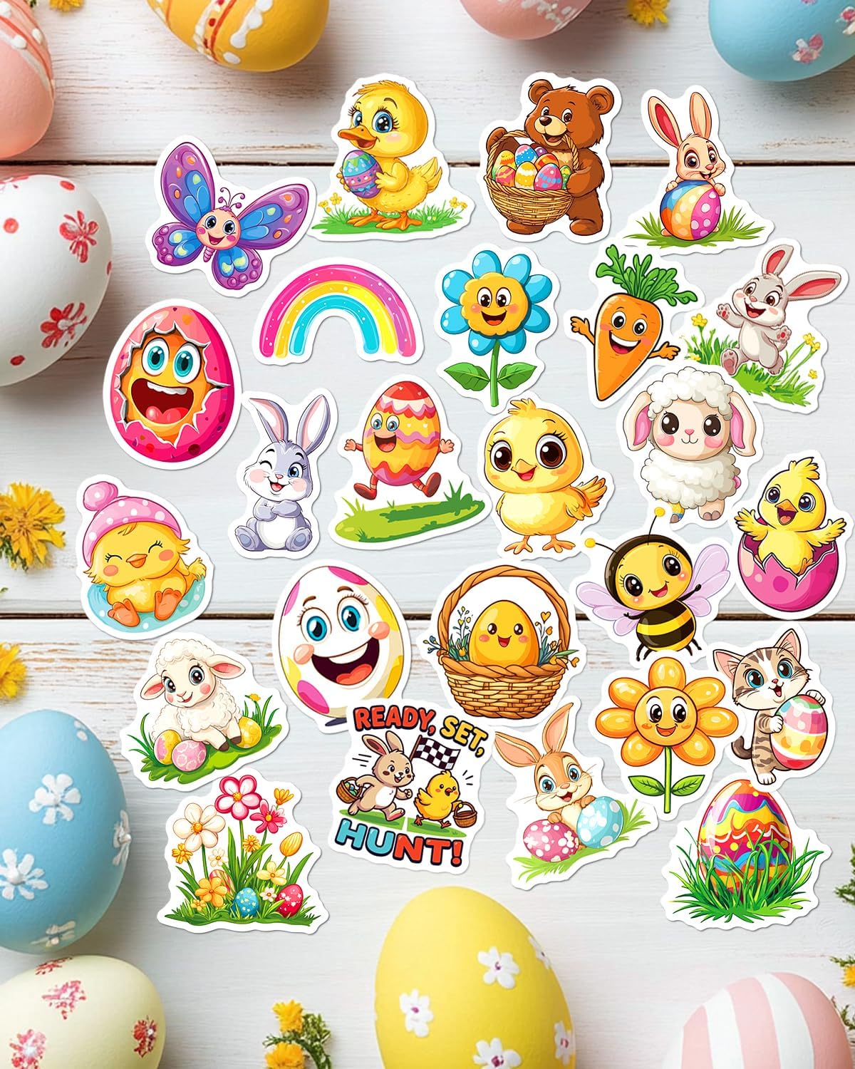 JCFIRE 200PCS Stickers for Kids, Waterproof Cute Mixed Animal Food Vinyl Scrapbook Stickers for Water Bottle, Book, Laptop, Goodie Bags Stuffers Kids Party Favors, Classroom Supplies Must Haves