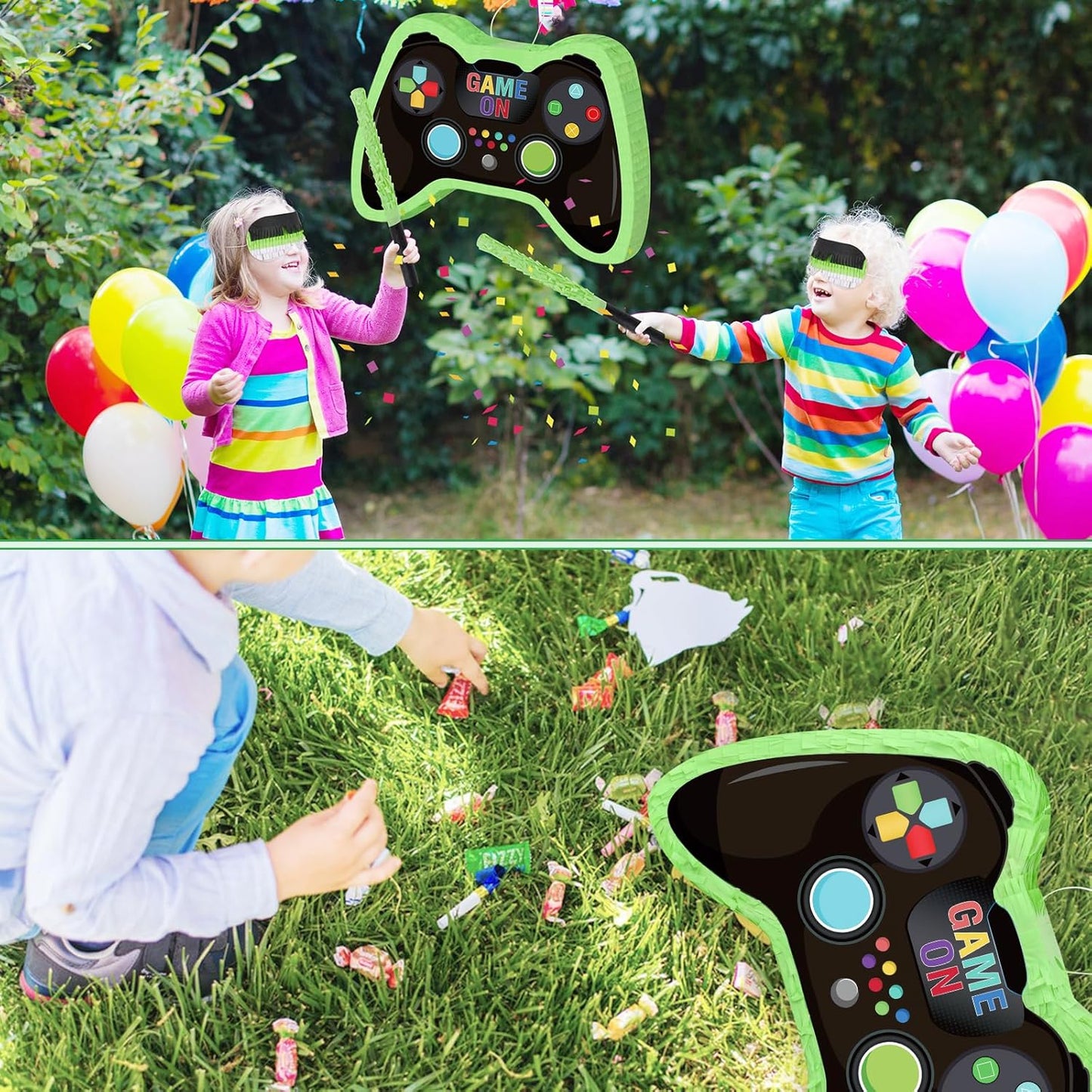Disco Ball Pinata with Stick and Blindfold 80s 90s Theme Party Decorations Silver Mirror Disco Ball Pinata for Birthdays Weddings Roller Skating Party Supplies