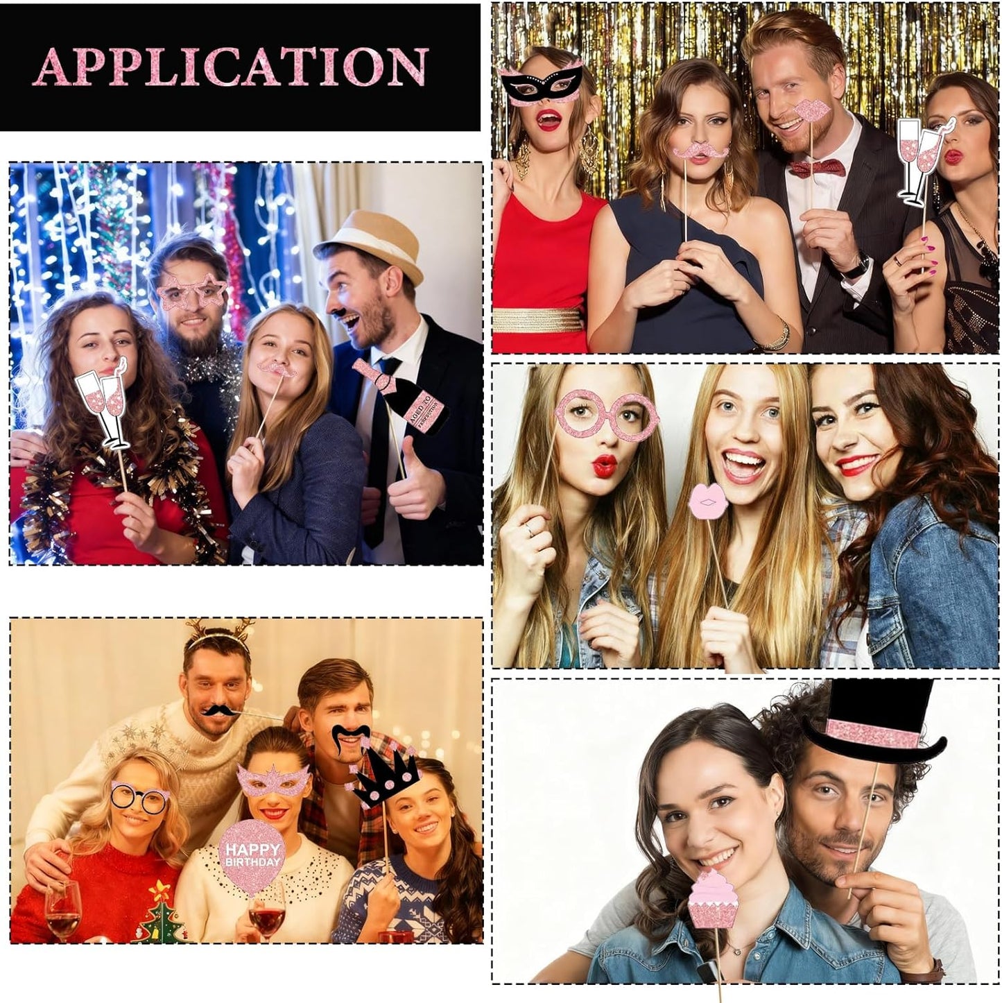 Hawaiian Party Photo Booth Props Kit, 30 PCS Luau Photo Booth Props with Large Inflatable Selfie Picture Frame for Hawaiian Tropical Tiki Summer Pool Party Supplies