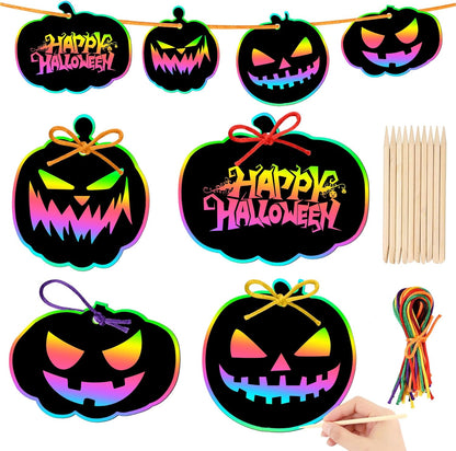 JULMELON 36 PCS Ocean Crafts, Rainbow Scratch Art Under The Sea Party Favors DIY Magic Color Summer Ocean Animals Scratch Cards for Summer Party Favors School Activities