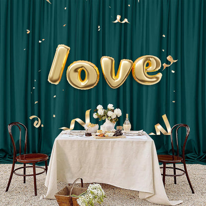 MEETSKY Black Backdrop Curtains for Parties - 10ft x 8ft Party Photo Background Curtain Rod Pocket Fabric Drapes Panels for Boys Birthday Holiday Home Halloween Decoration, 5ft x 8ft, 2 Panels