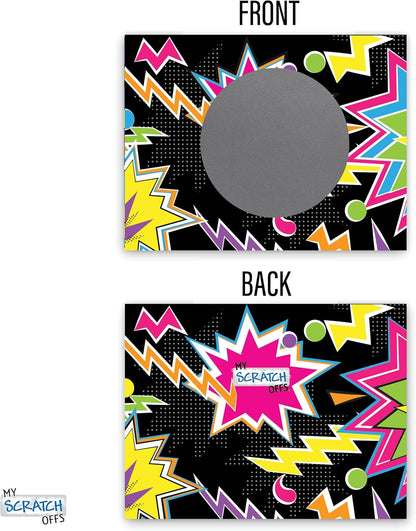 My Scratch Offs - Customizable Scratch-Off Cards Graffiti Design for Prizes, Classroom Rewards & Teacher Supplies, 50 Pack