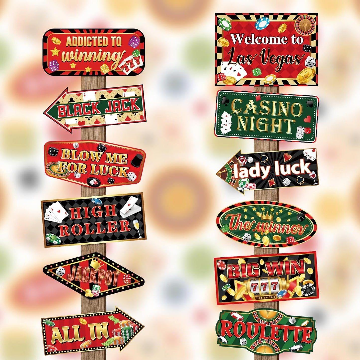 24 Pieces Retirement Decorations Retirement Party Directional Sign Retired Welcome Signs for Adults Retirement Themed Party Decorations Birthday Party Supplies