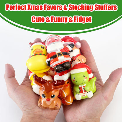24PCS Party Favors for Kids, Animal Squishy Toys, Goodie Bag Pinata Fillers, Safari Wild Birthday Decorations, Treasure Chest Classroom Prizes,Easter Halloween Christmas Stocking Stuffers Gifts