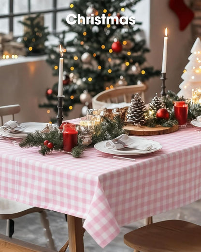 Pureegg Plastic Table Cloth Disposable 8 Pack, 54 x 108 Inch Table Cloths, Party, Picnic, Wedding, Decorative Tablecloths, Rectangle, White Plastic Cover, Leakproof & Sturdy, White