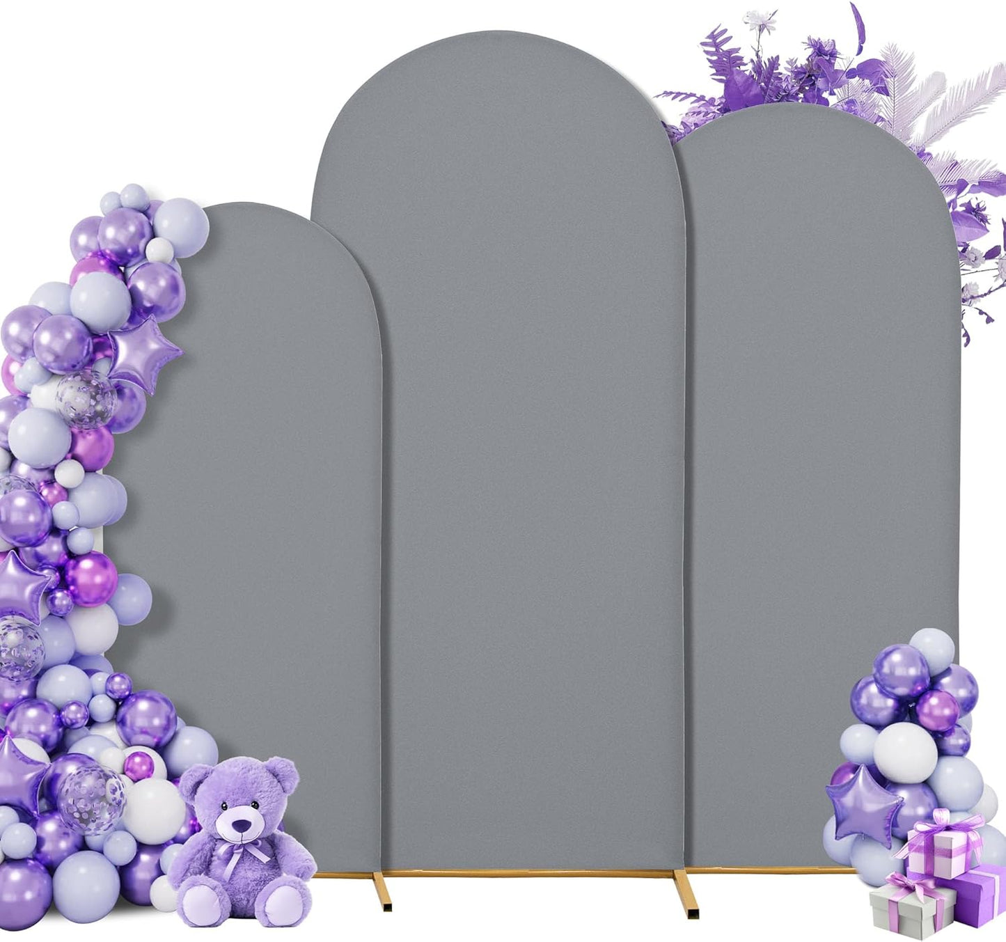 3-Piece Arch Cover Bundle – 7.2FT, 6.6FT & 6FT Stretch Spandex Backdrop Set – Wedding, Birthday & Photo Booth Arch Covers for Every Event