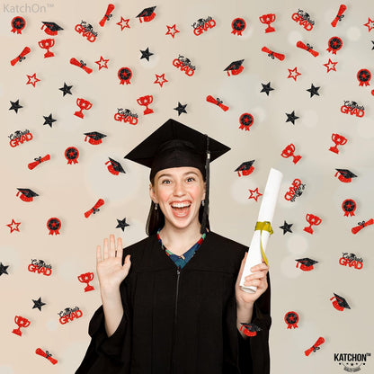 Black and Gold Grad Graduation Decorations 2026 - Pack of 1000, Congrats Grad Graduation Confetti 2026 | Grad Confetti Class of 2026 for Black and Gold 2026 Graduation Decorations, KatchOn